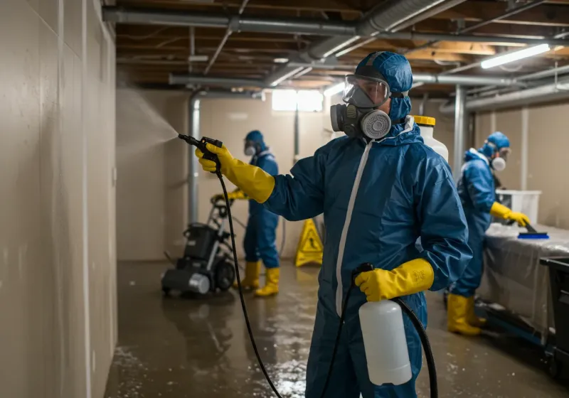 Basement Sanitization and Antimicrobial Treatment process in Leona Valley, CA