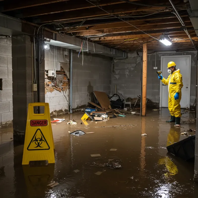 Flooded Basement Electrical Hazard in Leona Valley, CA Property